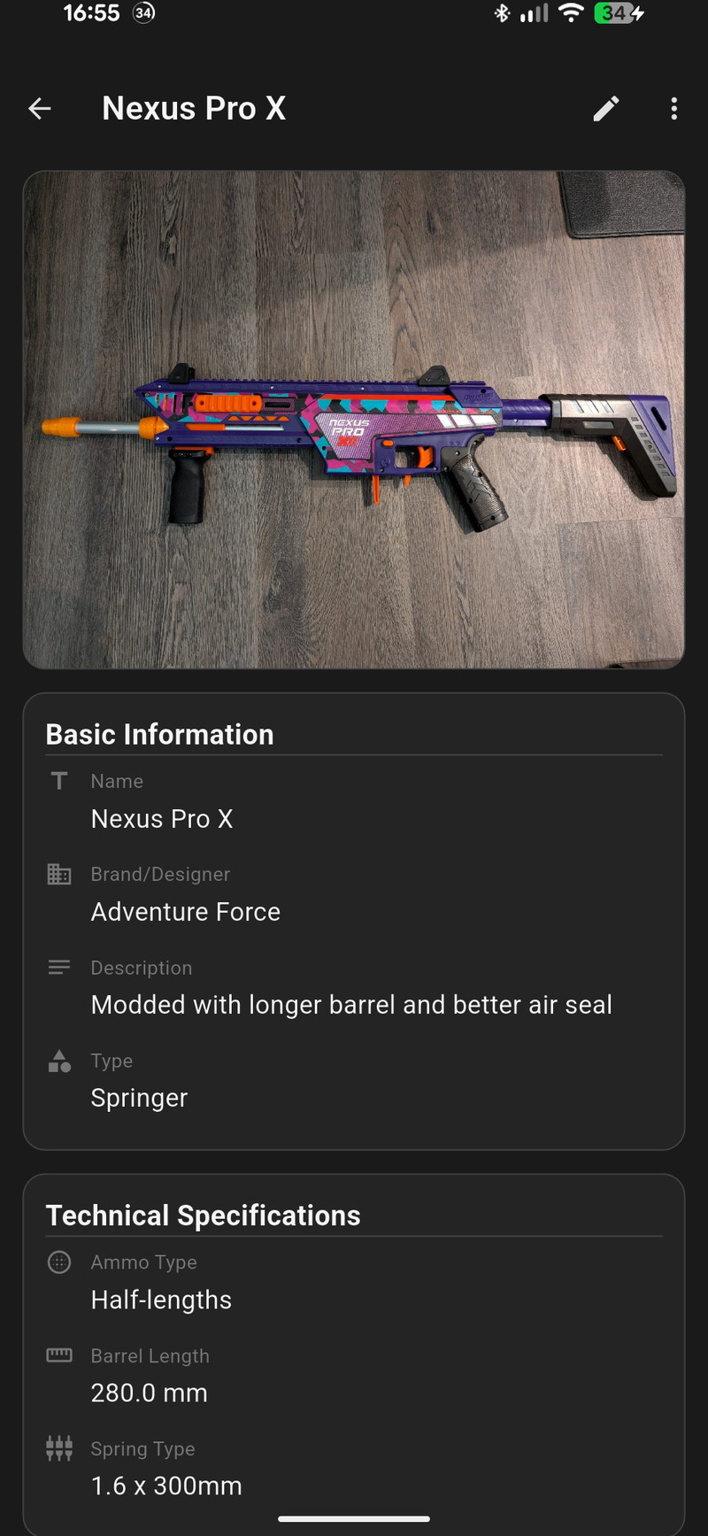 BlasterScribe blaster detail view showing comprehensive data collection fields